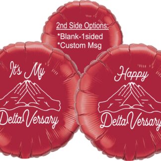 It's My DeltaVersary, Diamonds, Happy DeltaVersary, Delta Diamonds DeltaVersary customizable Sorority mylar balloon