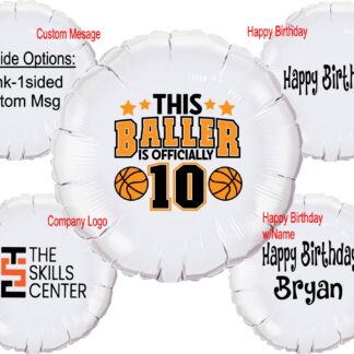 BasketBall, Ballers Birthday, Personalized Mylar Balloon