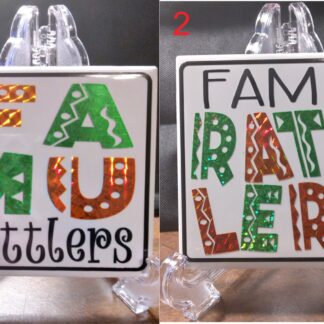 Ceramic Coaster, FAMU Rattlers, Novelty, 4 x 4  glazed tiles, Each or a set of 4